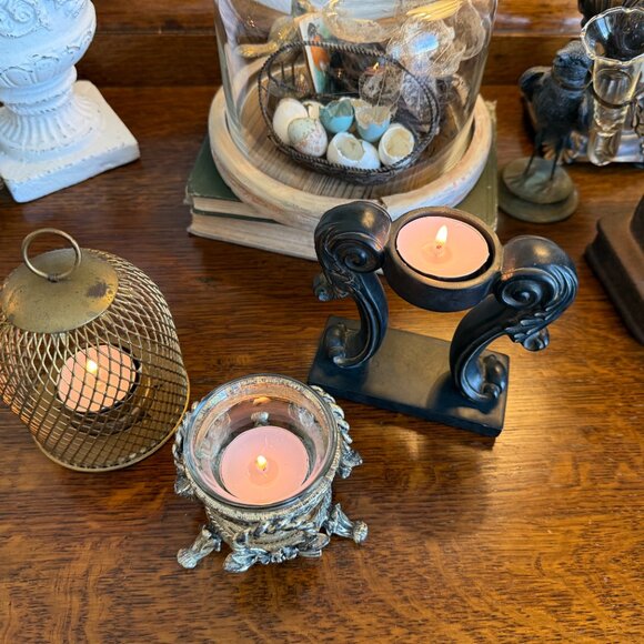 3 Vintage Unique Candle Holders - Picture 9 of 13